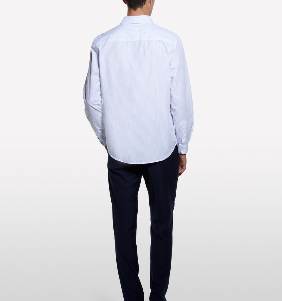 Camisa branca fio tinto  - camisas regular para homem - Azul-Céu | Sisley image number 2